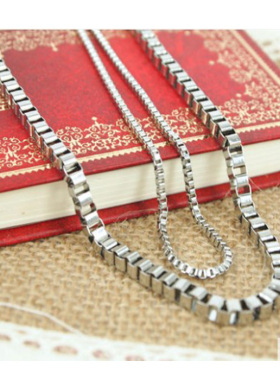 钛钢情侣项圈男友生日礼物盒子链