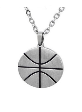 钛钢男士毛衣链刻字吊坠