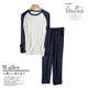 Modal Pajamas Men's Color Block Raglan Loose Suit