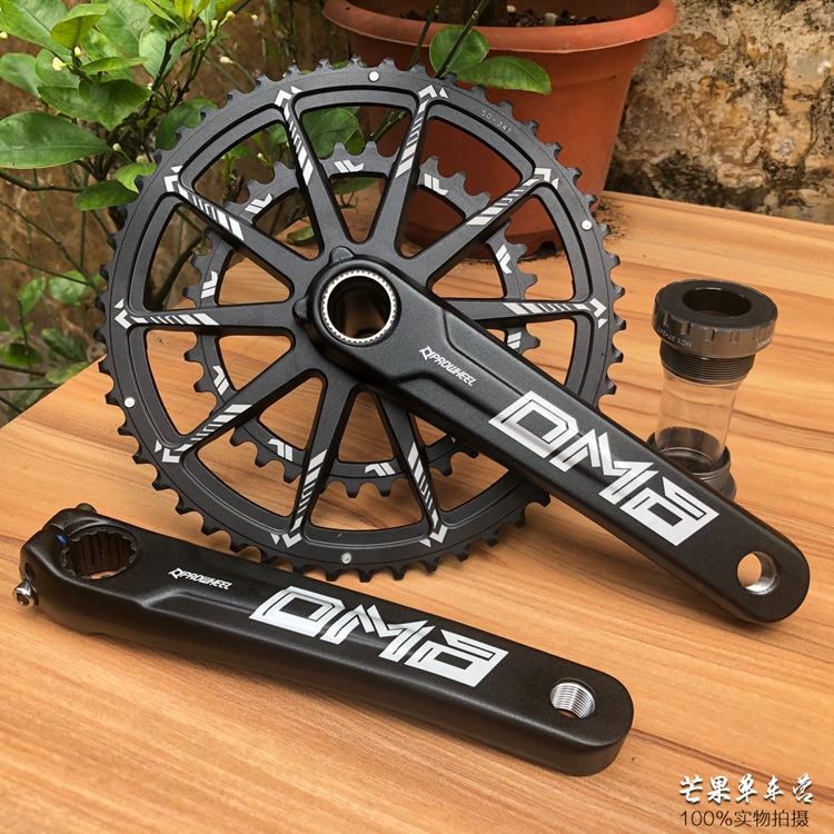 Prowheel浩盟公路自行车牙盘中空一体铝合金曲柄GXP单盘双盘170MM-图1