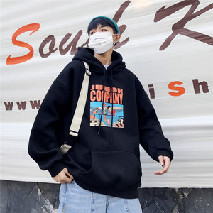 秋冬男士印花连帽卫衣