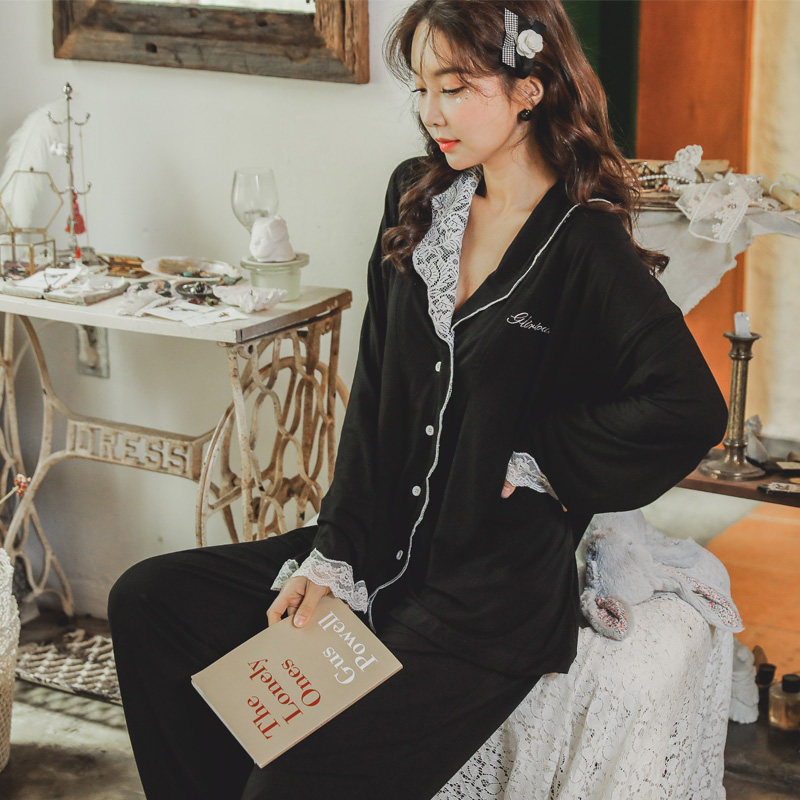 林梦世家孕妇春秋季莫代尔5夏睡衣 lmsj服饰家居服套装