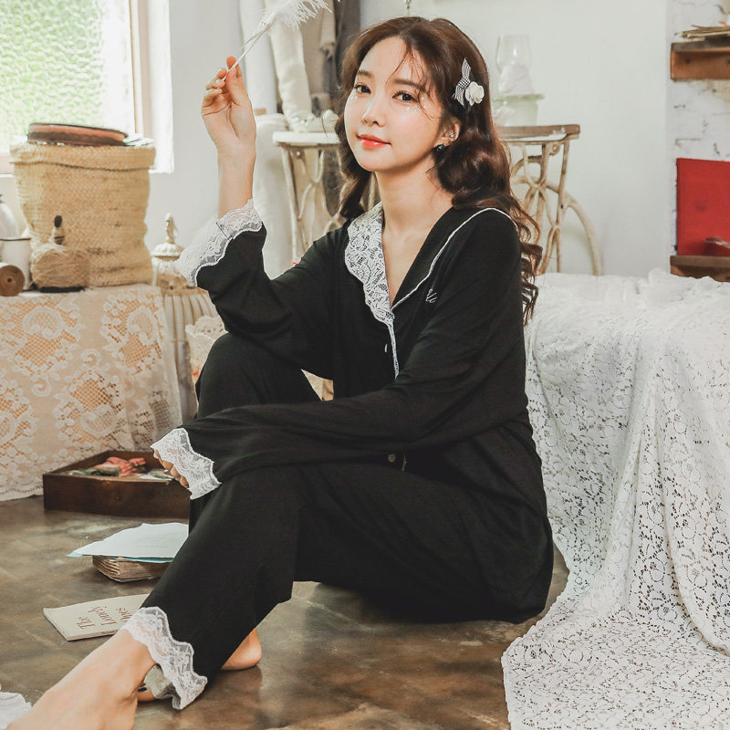 林梦世家孕妇春秋季莫代尔5夏睡衣 lmsj服饰家居服套装