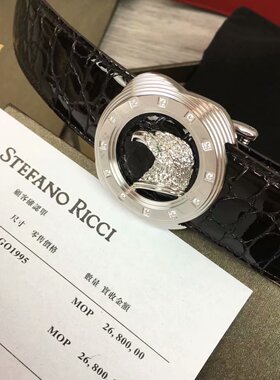 史蒂芬男士鹰头牛皮不锈钢