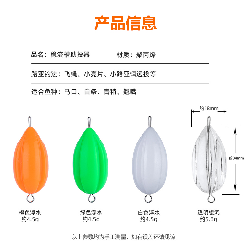 8克稳流槽助投器远投飞蝇钩助投器 稳流槽设计微物路亚助抛马口白 - 图2