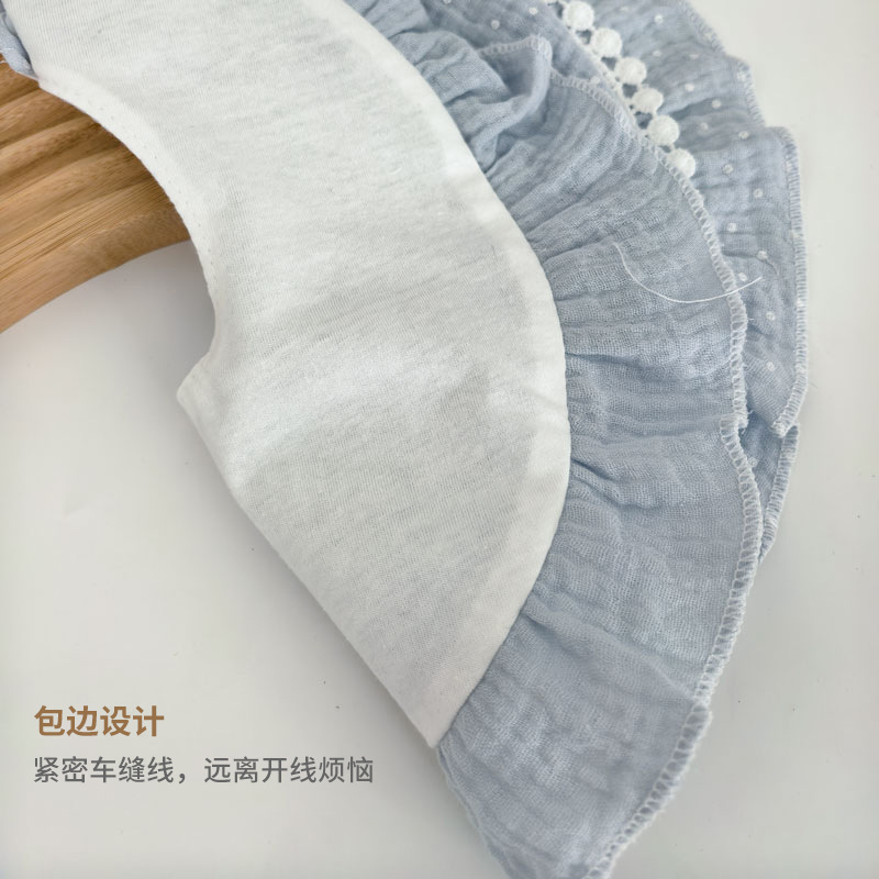 Baby Bib Princess Style Wholesale Newborn Bib Snap Style Waterproof Breathable Eating Anti-Spitting Baby Bib