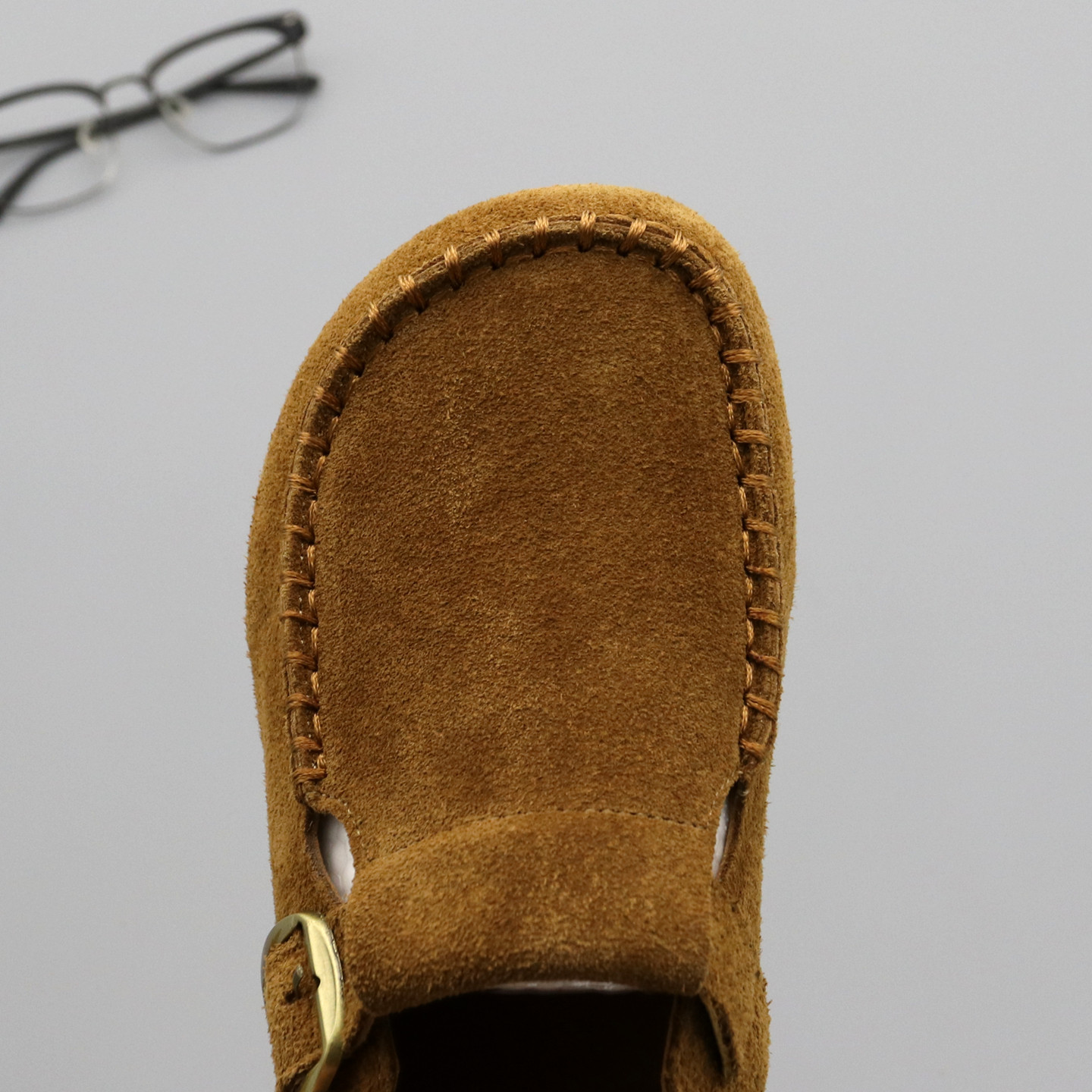 真皮勃肯鞋女单鞋2025秋季圆头牛皮一脚蹬平底休闲懒人鞋女豆豆鞋,淘宝优惠券,粉丝福利购,淘宝优惠卷