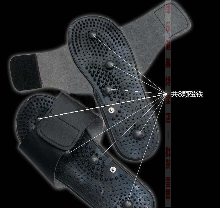 电子按摩仪配件拖鞋经理硅胶磁足部疗极络按摩仪贴片器配件鞋子 - 图2