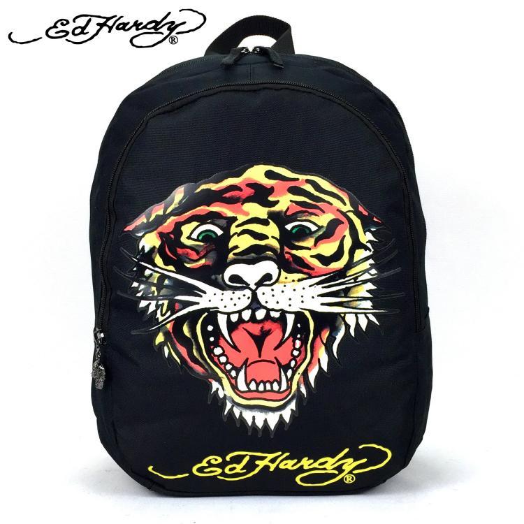 ed hardy 雙肩包 嘻哈印花中後背包 中學生書包