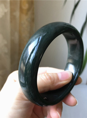 天然和田玉手镯正品宽版青玉手镯