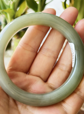 天然和田玉手镯56口黄口料原物实拍玉石手镯A货正品和田玉手镯子