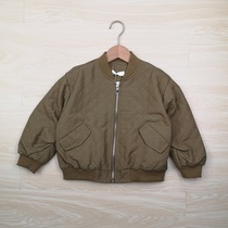 88201 Tide Pint Short Plus Suede Children Jacket 110-150 Height Girl Jacket Boy Autumn Clothes Kid Wind Clothes