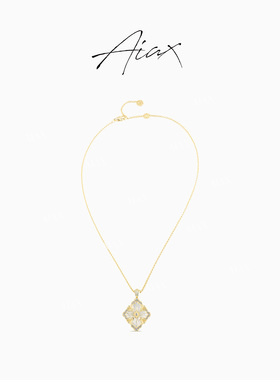 TWINSLULU手工拉丝四叶项链