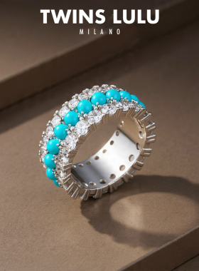 TWINSLULU高级设计师蓝色戒指