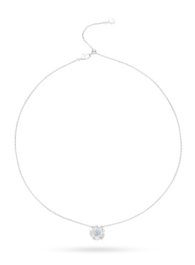 TWINSLULU氛围感蓝色山茶花项链