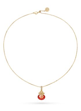 TWINSLULU百搭钱袋红色项链