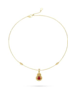 TWINSLULU传统国风葫芦红色项链