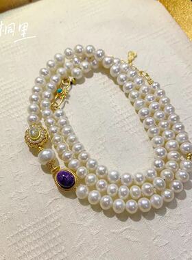 花桐里珍珠小墩墩纯银设计项链 多样性发货