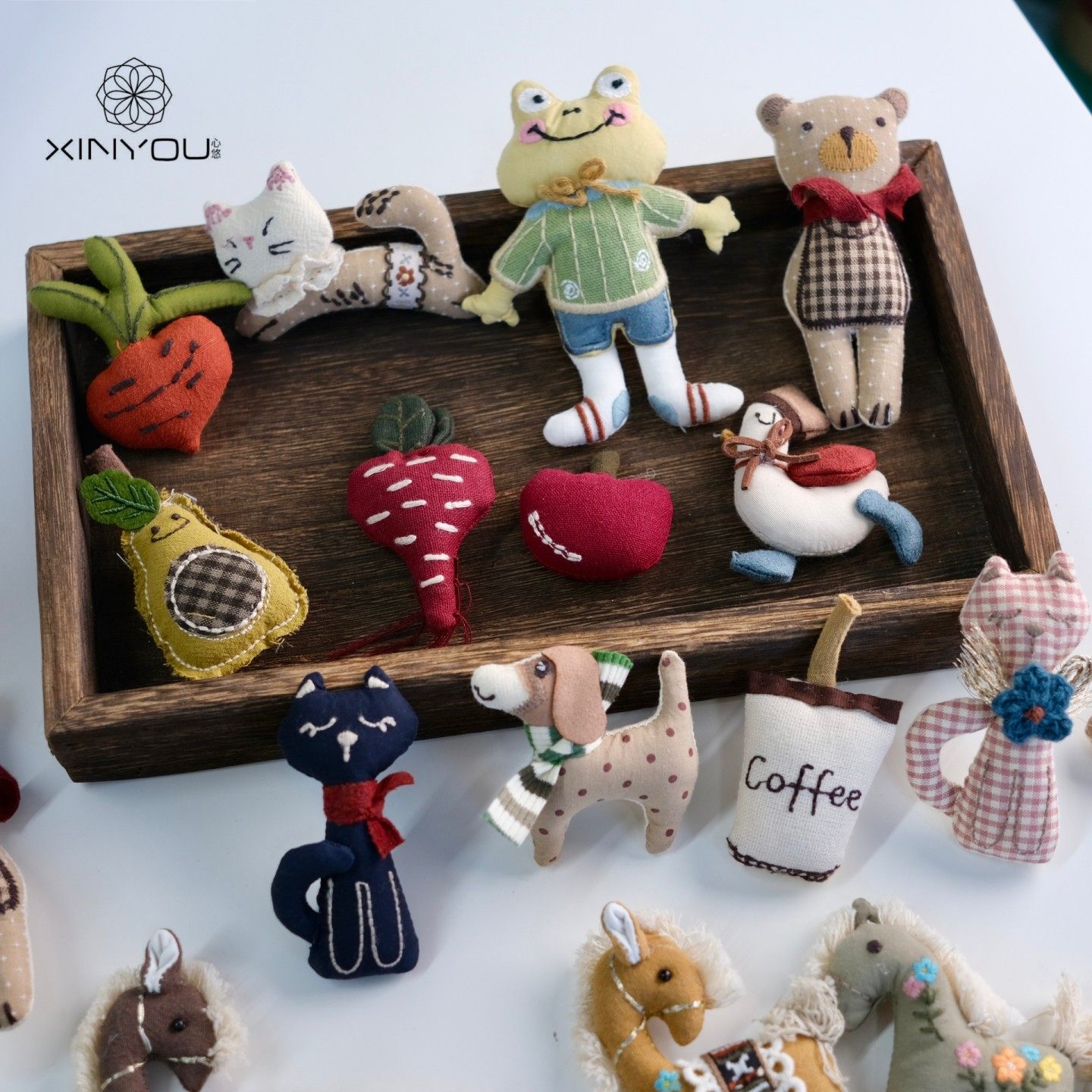 【心悠】森系手工布艺配饰复古小马可爱玩偶刺绣小熊文艺风配件,淘宝优惠券,粉丝福利购,淘宝优惠卷