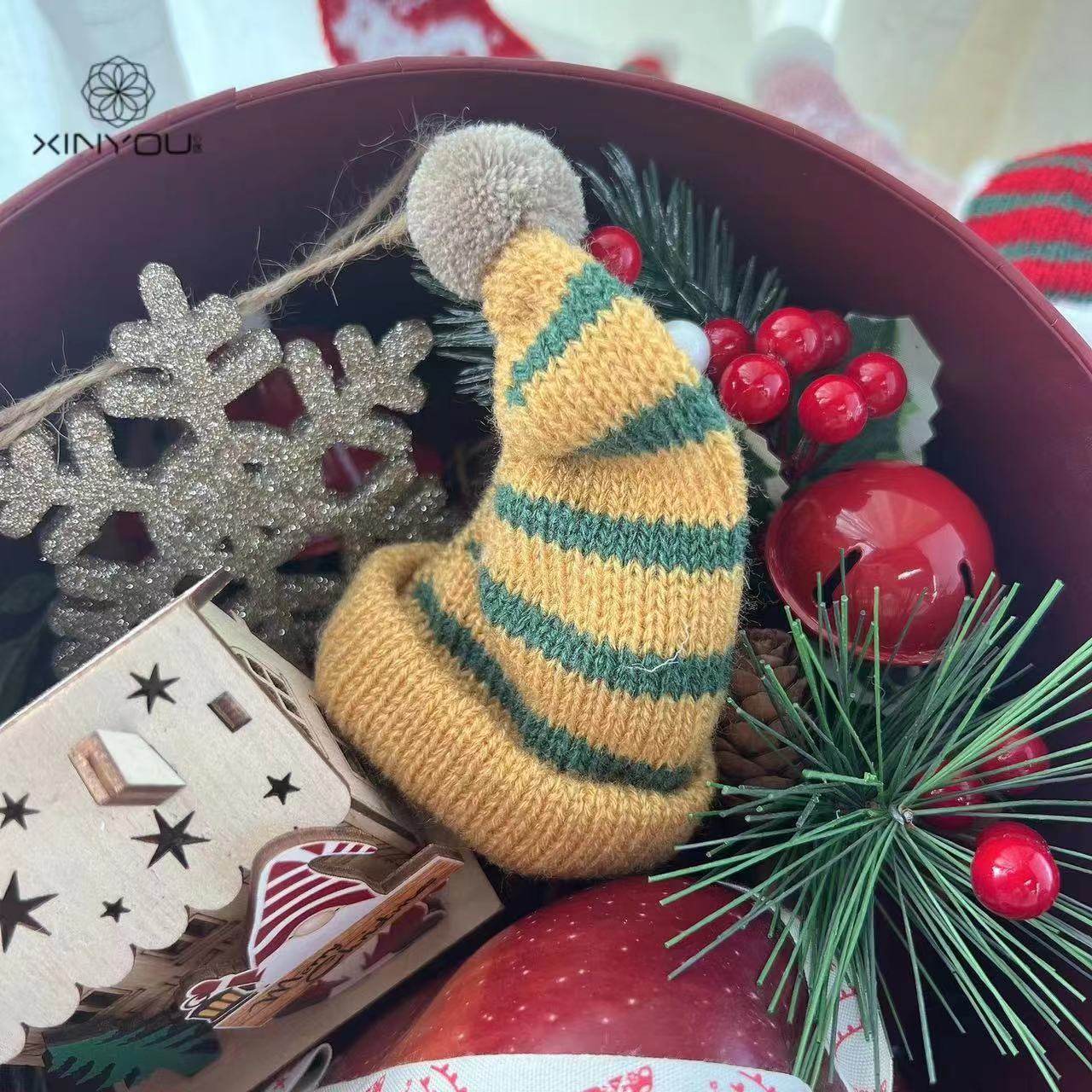 心悠圣诞节迷你毛线帽子圣诞树配件节日氛围可爱简约搭配圣诞配件,淘宝优惠券,粉丝福利购,淘宝优惠卷