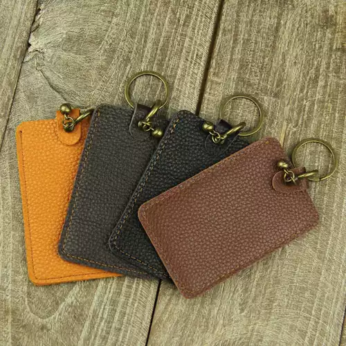 Кожаный чехол для проездного и картхолдер, брелок, мультяшный защитный чехол