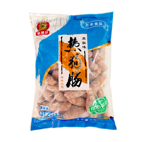 金猪仔黑椒热狗肠2.5kgA级万丰台湾风味烤香肠仔火山石麻辣烫火锅 - 图3