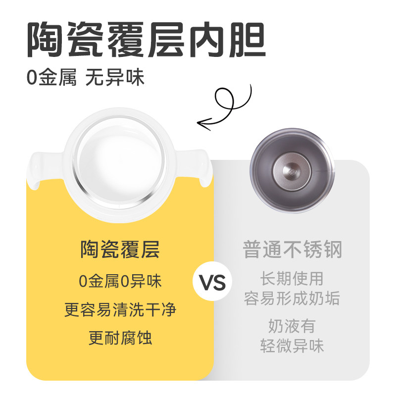 可可萌婴儿重力球宽口径把手陶瓷覆层保温吸管奶瓶280mlY字口12M+,淘宝优惠券,粉丝福利购,淘宝优惠卷
