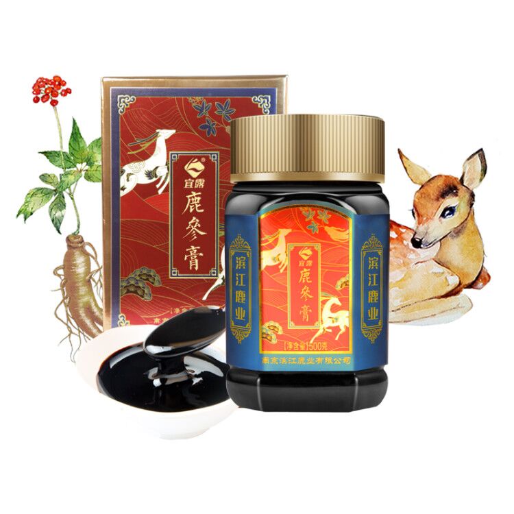 宜露鹿参膏胎膏女士鹿茸膏鹿胎粉胶囊吉林梅花鹿胎调理月月舒多囊高清大图