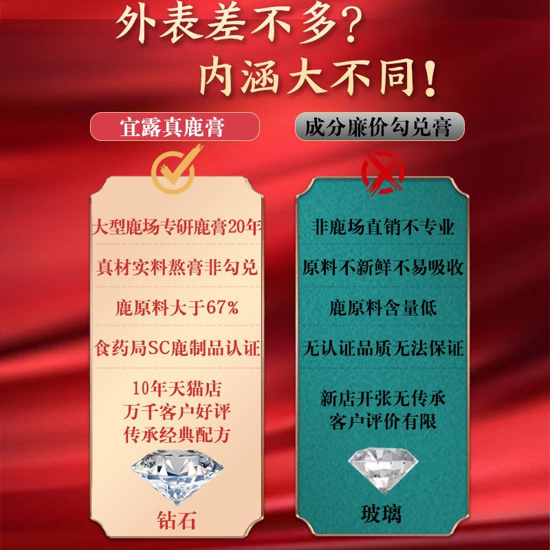 宜露正品鹿参膏胎膏吉林梅花鹿胶囊 宜露滋补养生鹿制膏/鹿制品