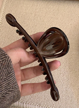 复古中古风焦糖色抓夹