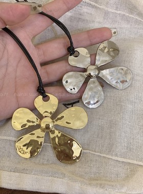 花朵小众ins风项链~韩国高级感长款毛衣链2025早秋新款复古卫衣链