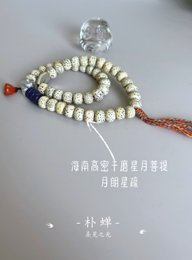 云中谁寄锦书来｜海南高密顺白星月菩提南红多宝双圈手链 朴蝉