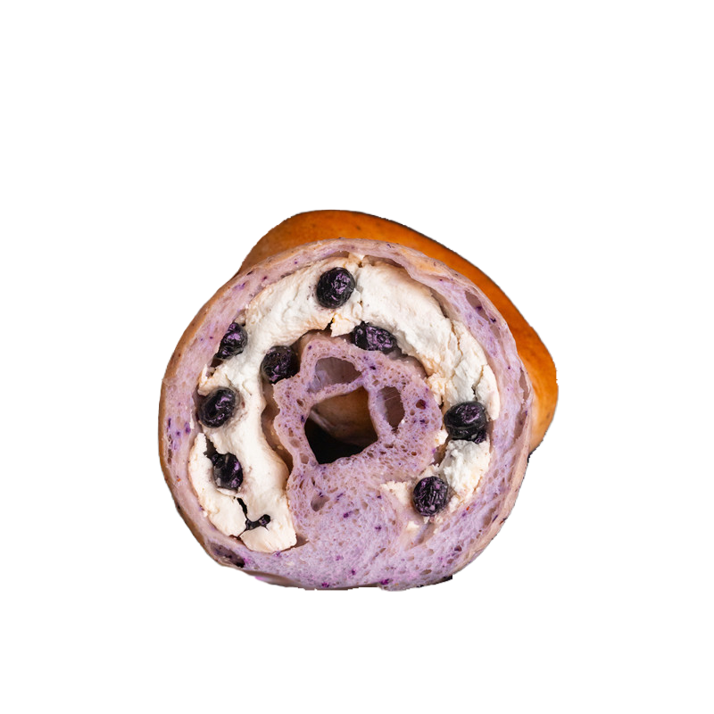 麦小辰蓝莓乳酪夹心贝果面包圈营养无添加代餐早健康欧包手作现发