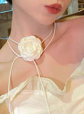 花朵缎面女自由打结多种戴法