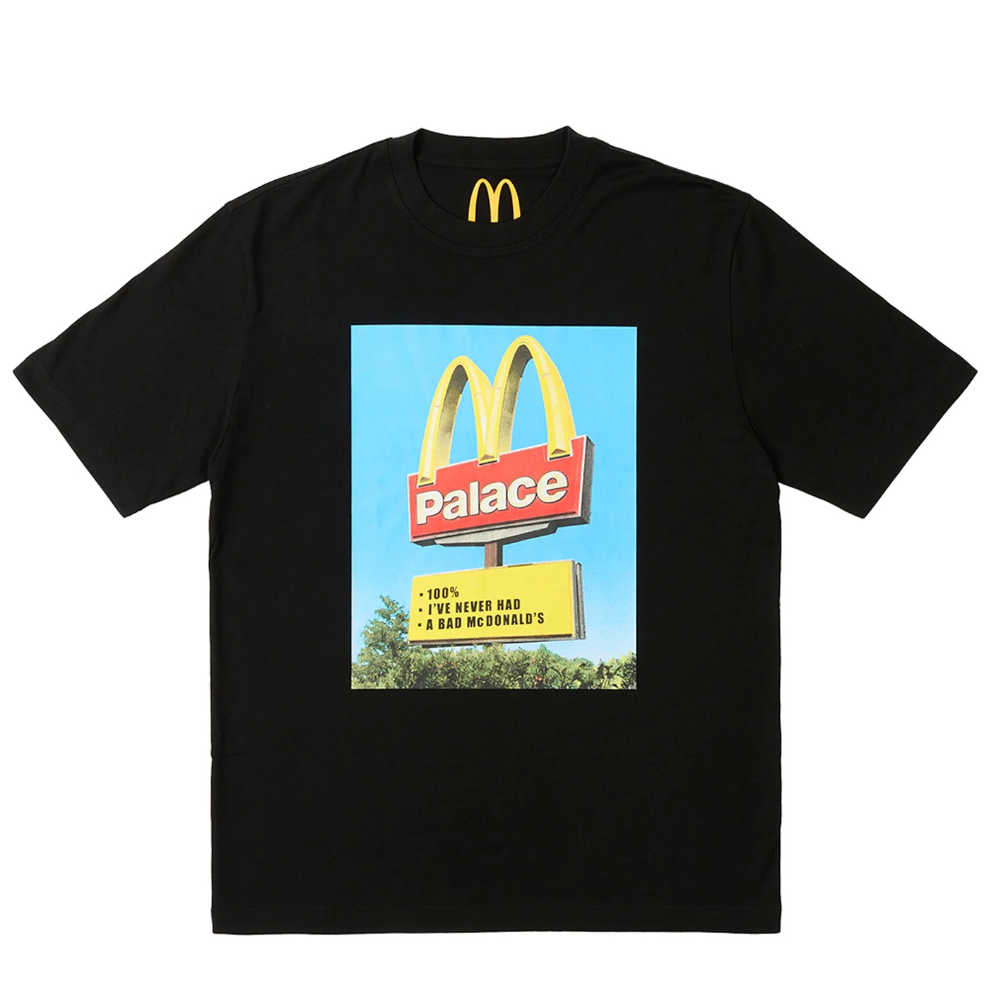 现货 Palace McDonald's 23fw Tee麦当劳联名Logo路牌标志短袖T恤-图3