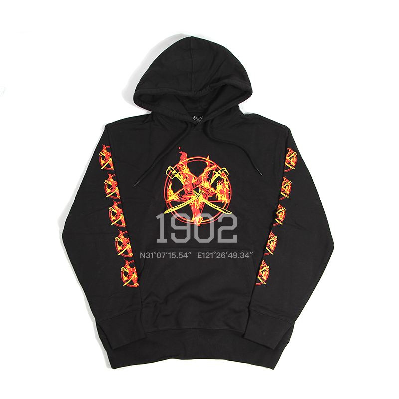 特价打折 PALACE FLAMED HOODED 三角火焰 加绒连帽卫衣 帽衫 - 图3