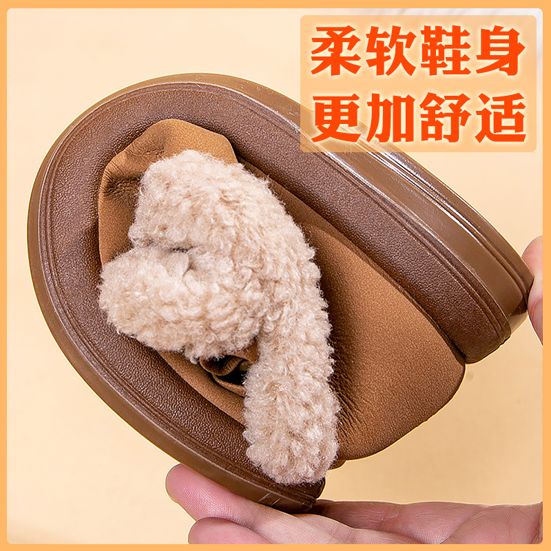 老北京布鞋女款妈妈豆豆棉鞋保暖加绒奶奶鞋秋冬款防滑中老年棉鞋