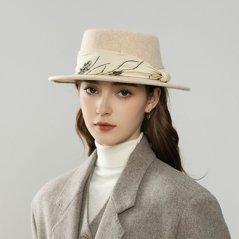 2025复古头巾黑色毛呢帽子男女爵士礼帽女英伦春秋冬季遮阳,淘宝优惠券,粉丝福利购,淘宝优惠卷