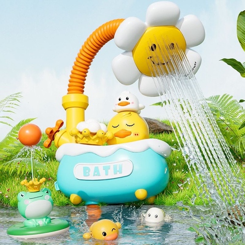 宝宝小黄鸭洗澡玩具婴儿戏水花洒喷头鸭子喷水儿童玩水神器女男孩