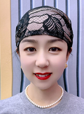 绣花包头帽头巾女时尚洋气头饰妈妈帽子女款2025新款遮白发帽薄款