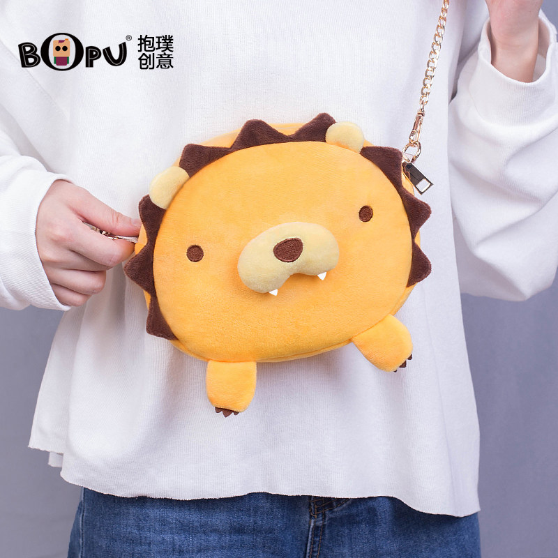 可爱夏天搞怪丑萌少女小动物斜挎包 抱璞创意女士包袋