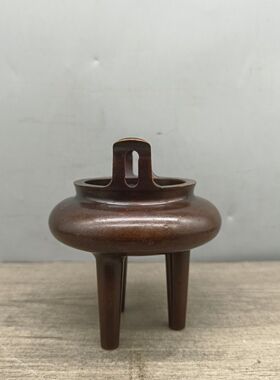 仿古典藏香炉苏工精品古玩收藏供佛宣德供奉家用摆设室内摆三足鼎