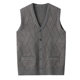 Men's spring and autumn cardigan vest close-fitting
