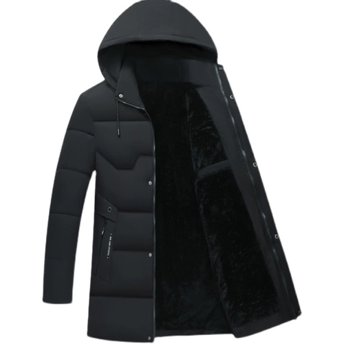Мужская хлопковая бархатная утепленная куртка, для среднего возраста