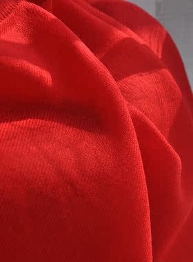 斜纹加宽大红色婚庆礼服围巾
