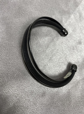 欧美外贸黑色开口手镯