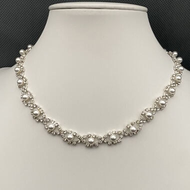 欧美外贸饰品琉璃珍珠水钻项链颈链