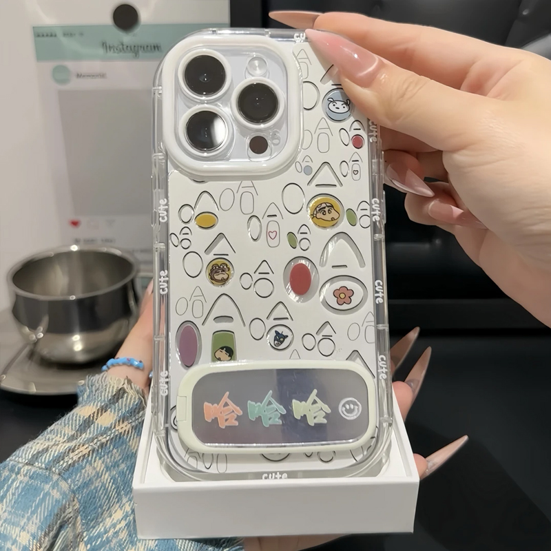 哈哈小新镜子支架新款适用苹果16pro手机壳iPhone15max小米14华为mate60k70p50荣耀x200nova12opporeno13note - 图3