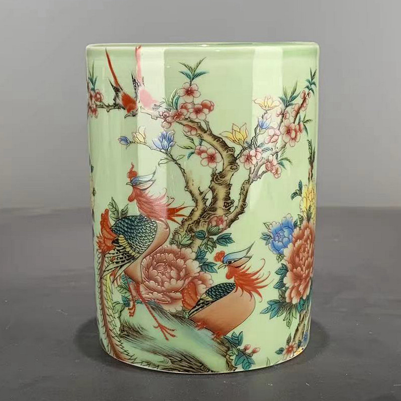 仿清同治瓷器收藏古玩景德镇陶瓷粉彩人物金陵十二钗笔筒家居摆件,淘宝优惠券,粉丝福利购,淘宝优惠卷