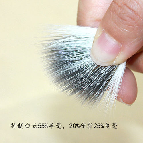 姜思序堂精制古法大中小白云毛笔羊毫兼毫初学者成人书法专用学生国画工笔染色大中小楷毛笔 - 图1